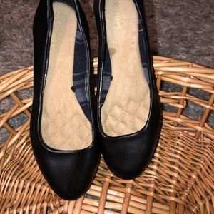 2/$15 black ballet flats